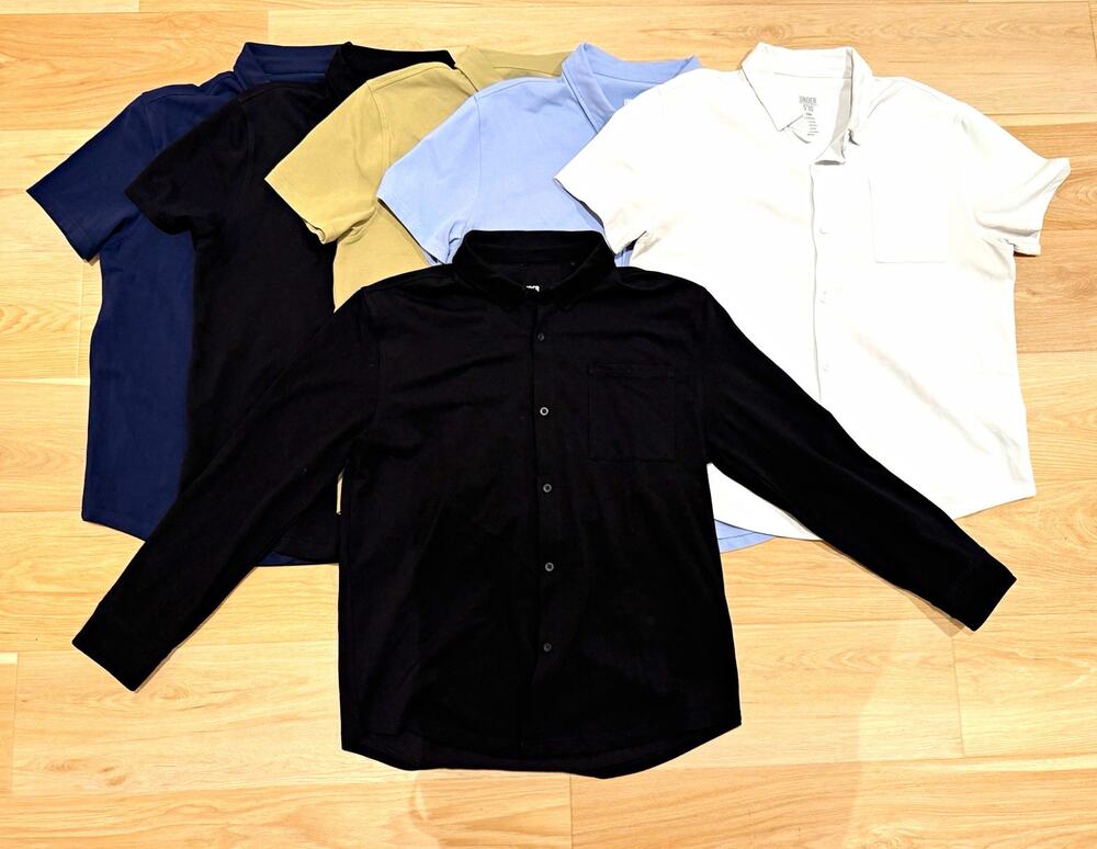 Lot 5 Under 510 Men’s Size L Solid Button-Up Shirt w/ Pockets